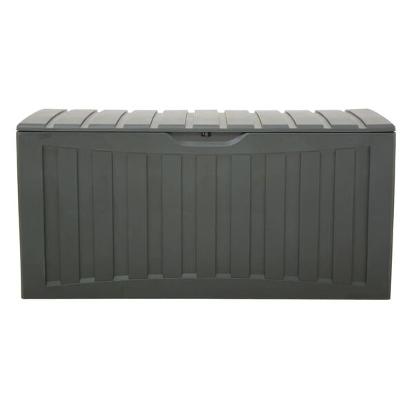 vidaXL Storage Box Black Polypropylene Large Storage Box Rectangular