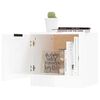 vidaXL Bedside Cabinet Set of 2 High gloss white Engineered wood Medium