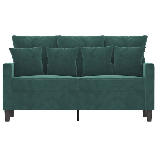 vidaXL 2-seater Sofa Dark Green Velvet (100% polyester) 2-seater