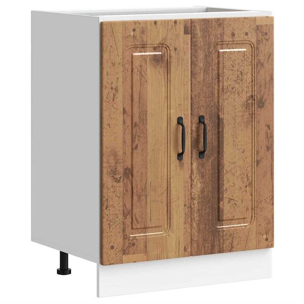 vidaXL Sink Base Cabinet Old Wood Engineered Wood 23.6 x 18.1 x 32.1 in