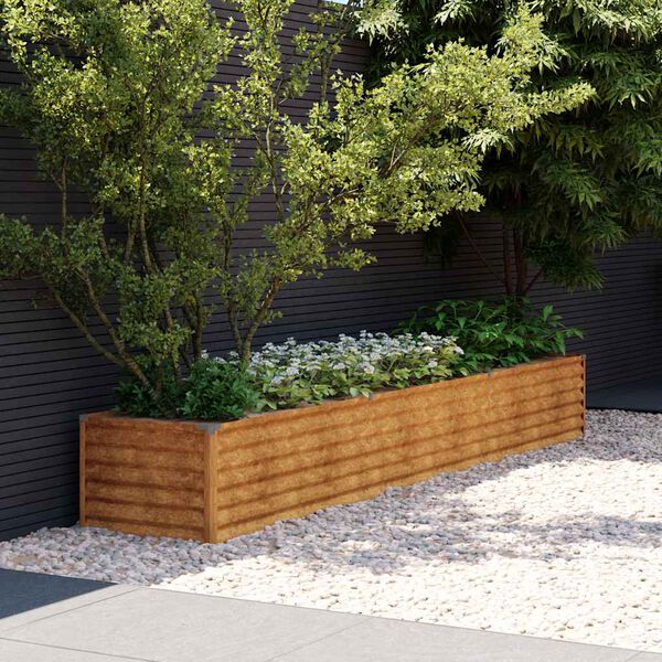vidaXL Garden Raised Bed Rusty Corten Steel Large Durable