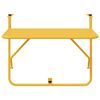 vidaXL Hanging Balcony Table Mustard 23.62 x 15.35 x 25.59 in Steel