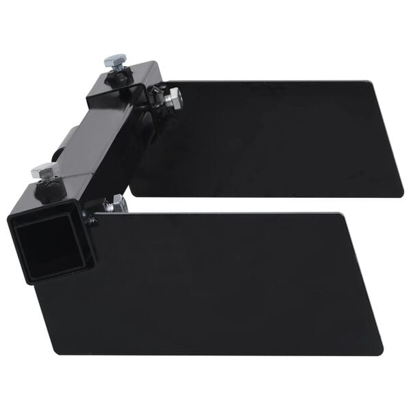 vidaXL Snow Plow Adapter Black Steel Medium Adjustable Armrests