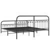 vidaXL Bed Frame Black Steel Full Bed Frame Rectangular Durable