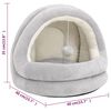 vidaXL Cat Bed Grey and cream Fleece with PP cotton filling Small