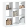 vidaXL Bookcase White Engineered wood Medium Bookcase Rectangular