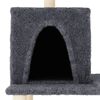 vidaXL Cat Tree Dark grey Engineered wood 65.7 in Cat Tree Rectangular