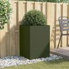 vidaXL Planter Olive green Cold-rolled steel Medium Durable Planter