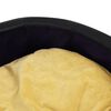 vidaXL Dog Bed Black Faux Leather 39In x 35In Dog Bed Round