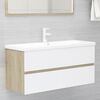 vidaXL Bathroom Furniture Set White Engineered wood Bathroom Furniture Set