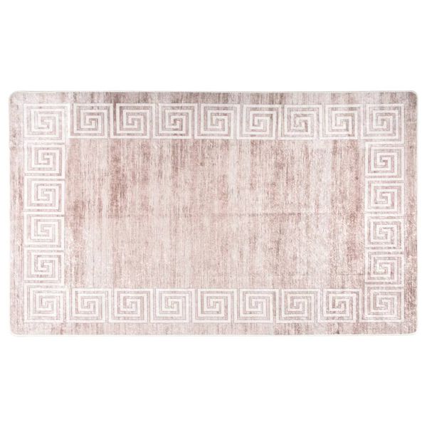 vidaXL Rug Beige 100% Polyester 47.2 in x 70.9 in Rug Rectangular