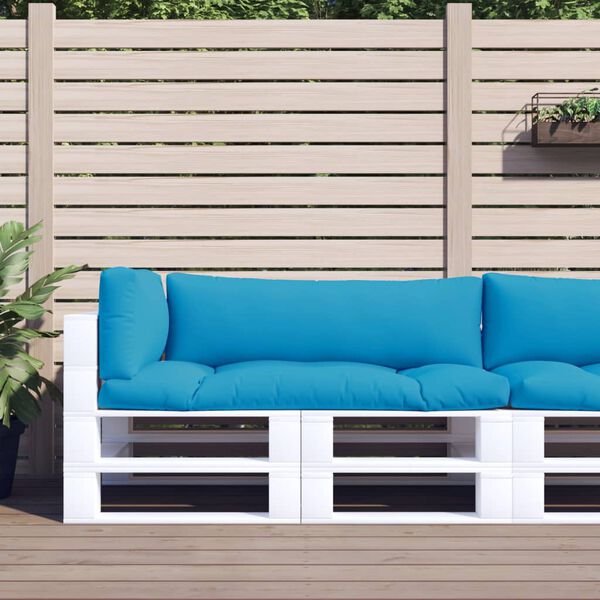 vidaXL Pallet Cushion Set of 3 Blue 100% polyester