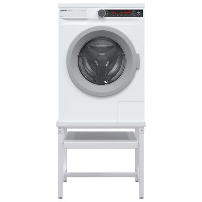vidaXL Washing Machine Pedestal with Pull-Out Shelf White