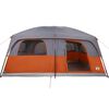 vidaXL Family Tent Cabin 8-Person Gray and Orange Waterproof