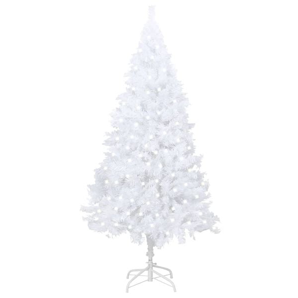 vidaXL Artificial Christmas Tree White PVC, Steel Large