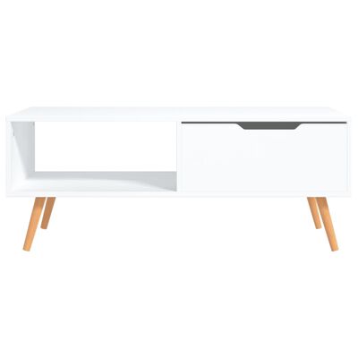 vidaXL Coffee Table White 39.4"x19.5"x16.9" Engineered Wood