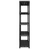 vidaXL Storage Shelf 5-Tier Black 133.9x15.7x72.8" Plastic (4x147685)