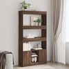 vidaXL Highboard Brown Oak Engineered Wood Tall Highboard Rectangular