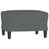 vidaXL 3-Seater Sofa With Footstool Dark Grey