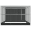 vidaXL Aviary Silver and Anthracite Galvanized steel Large Durable