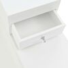 vidaXL Dressing Table White and Brown MDF, Glass, Pinewood, Metal Medium