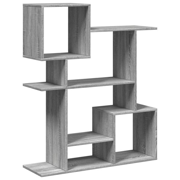 vidaXL Room Divider Bookcase Grey sonoma Engineered wood 44.1 in height