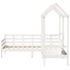 vidaXL Day Bed And Bench Set White Solid pine wood Twin Day Bed