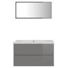 vidaXL Bathroom Furniture Set High gloss grey, white