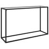 vidaXL Console Table Transparent, Black Tempered glass, Powder-coated steel