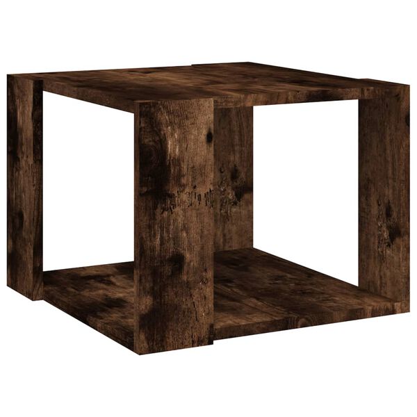 vidaXL Coffee Table Smoked Oak Engineered Wood Medium Durable