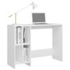 vidaXL Desk White Engineered wood 40.4x13.8x29.5 in Shelving