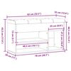 vidaXL Shoe Bench Artisan oak Engineered wood 32.3 x 12.6 x 17.9 in