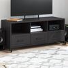 vidaXL TV Cabinet Black Cold-rolled steel Medium TV Cabinet