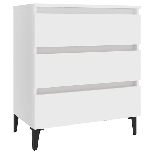 vidaXL Sideboard White Engineered wood, Metal Medium Sideboard