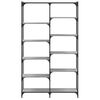 vidaXL Bookshelf Grey Sonoma Engineered wood, iron 39.4x12.6x66.9 in