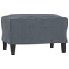 vidaXL Sofa Chair With Footstool Dark gray