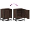 vidaXL Nightstand Brown Oak Engineered Wood and Metal