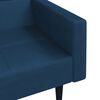 vidaXL Sofa Bed Blue Velvet, Foam, Wood, Plastic Standard