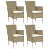 vidaXL 5 Piece Patio Dining Set Beige
