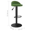 vidaXL Bar Stool Set of 2 Dark green