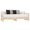 vidaXL Pull-out Day Bed Natural wood Solid Pine Wood