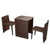vidaXL Dining Table And Chair Brown, Cream White