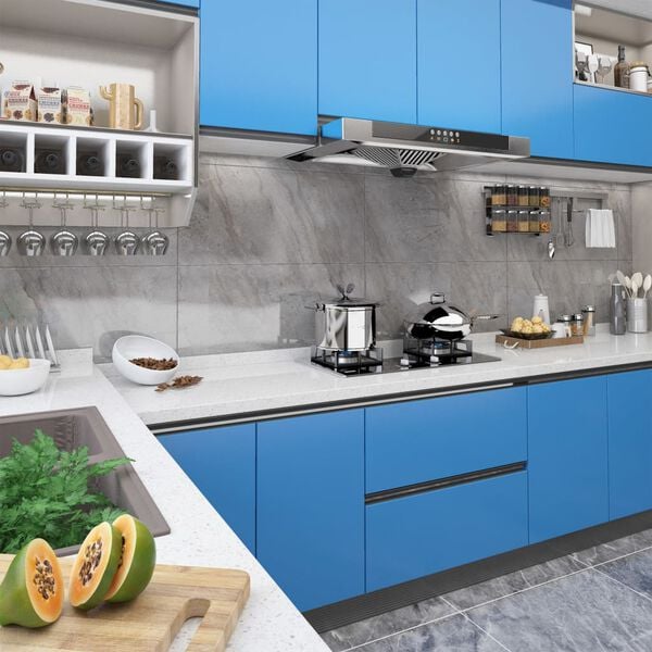 vidaXL Furniture Film Azure PVC 197 x 35.4 in Water-resistant materials