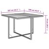 vidaXL Garden Table Beige and black