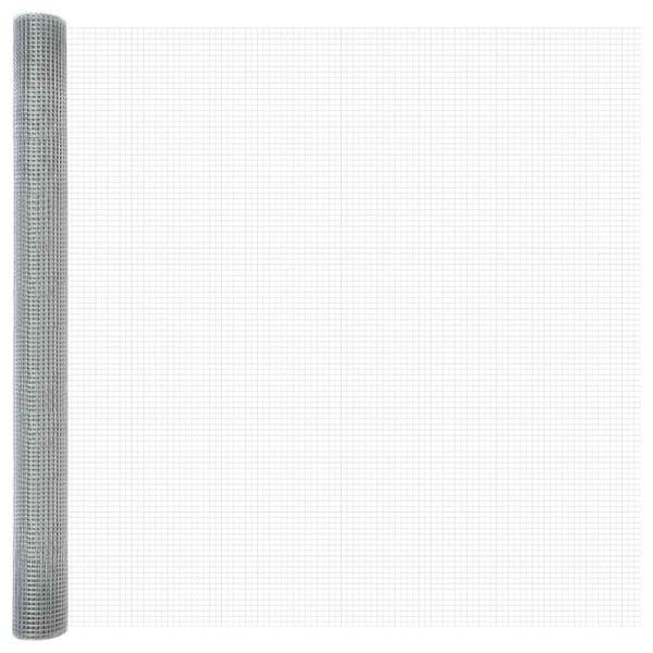 vidaXL Welded Wire Fence Silver 5.2'x 82'