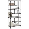 vidaXL Bookcase Grey Sonoma Engineered wood, metal Bookcase Rectangular