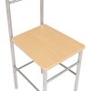vidaXL Valet Light brown and silver gray Metal frame, Engineered wood seat