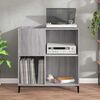 vidaXL Record Cabinet Grey Sonoma Engineered Wood Medium Record Cabinet