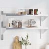 vidaXL Wall Shelf Silver Stainless Steel 39.4 x 9.3 x 23.6 in