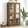 vidaXL Display Cabinet Brown Oak Engineered Wood, Glass Large